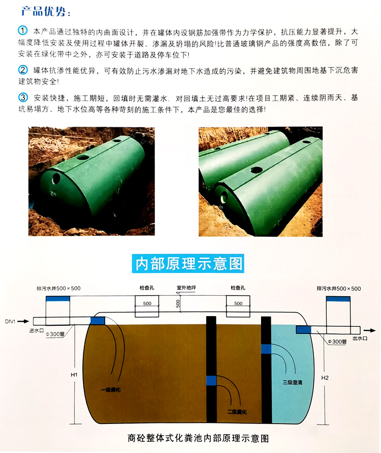 水城玻璃钢化粪池